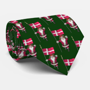 Santa Claus Visits Denmark Dannebrog Stropdas