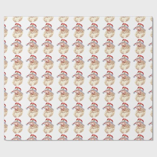  Santa Claus White Background Wrapper Cadeaupapier (Vlak)