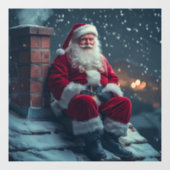 Santa Claus Window Cling Raamsticker (Vel)