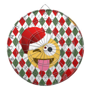 santa claus wink emoji dartbord