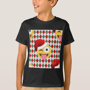 santa claus wink emoji t-shirt