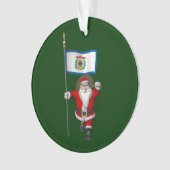 Santa Claus With Ensign Of West Virginia (devant)