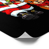 Santa Claus With Reindeer And Cool Christmas Poster (Hoek)