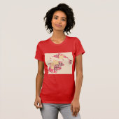 Santa Claus woordcloud Ho Ho Ho T-shirt (Voorkant volledig)