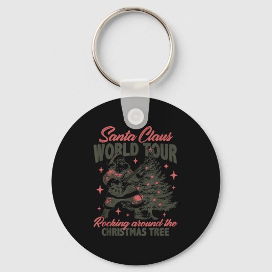 Santa Claus World Tour Rocking Around The Christma Sleutelhanger (Voorkant)