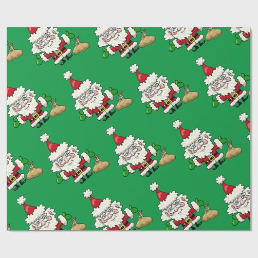 Santa Claus Wrapping Paper Cadeaupapier (Vlak)