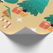 Santa Claus Wrapping Paper Cadeaupapier (Hoek)
