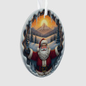 Santa Claus Xmas Ornament 2025 – Winter Scene 1 (devant)