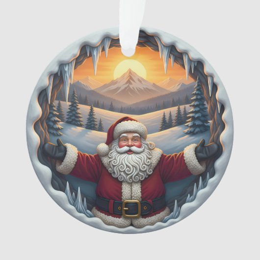 Santa Claus Xmas Ornament 2025 – Winter Scene 1 (devant)