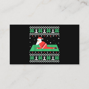 Santa Claus Yoga Oegly kerstkostume Yoga Lover Visitekaartje