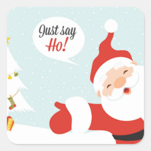 Santa Claus, zeg maar los Vierkante Sticker