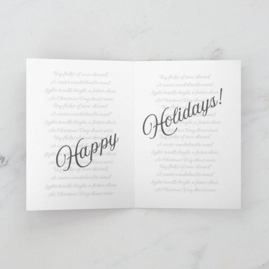 Santa Claus zwart-wit retro kaart (Binnen)