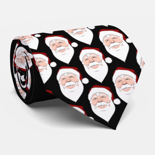 Santa Clause Cravate Festive Noël Neckties & Cadea (Roulé)