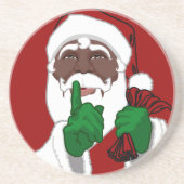 Santa Clause Dessous de verre Black Père Noël Noël (Devant)