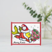 Santa Clause Fish - drôle jolie carte postale de N (Debout devant)