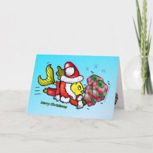Santa Clause Fish - leuke kerst Kaart
