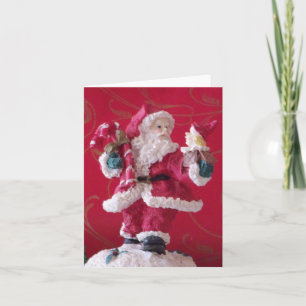 Santa Clause foto Blank gevouwen notitie Kaart