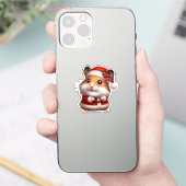 Santa Clause Hamster, Sticker (Telefoon)