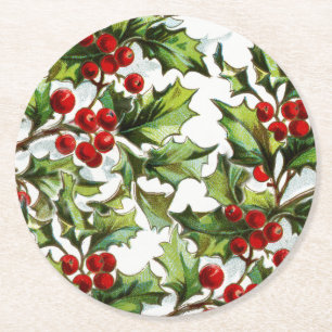 Santa clause heilige elegant ronde kartonnen onderzetter