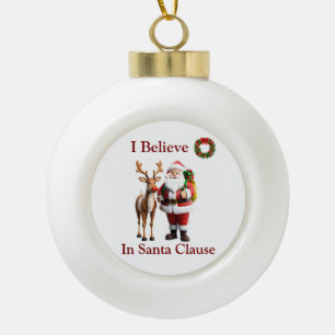 Santa Clause Keramische Bal Ornament