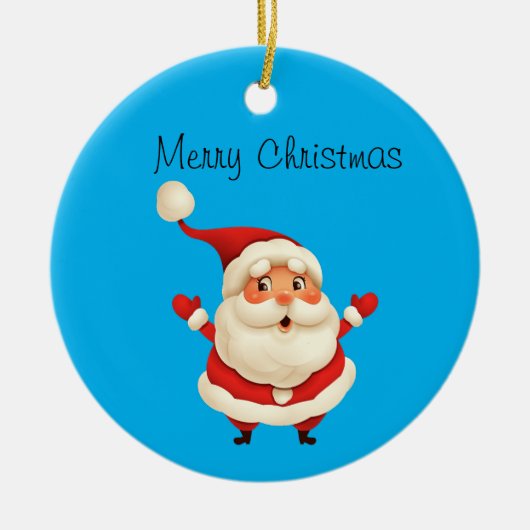 santa clause kerst ornament (Voorkant)