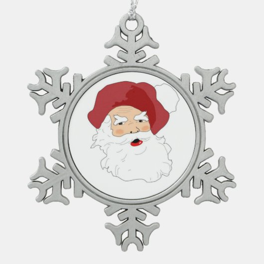 Santa Clause - Ornement du flocon de neige (Devant)