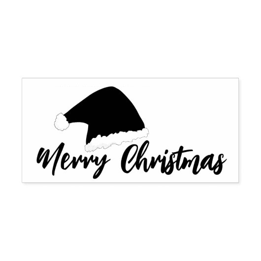 Santa Clause Pet Merry kerstscript Rubberstempel (Afrduk)