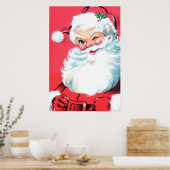 Santa Clause Poster Mur Art pour Noël (Cuisine)