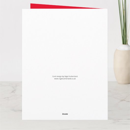 Santa Clause QR Code Design Funny kerstkaart Kaart (Achterkant)