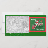 Santa Clause Snoep Train Feestdagenkaart (Voorkant)