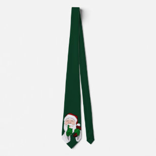 Santa Clause Stropdas Festive Kerstmis Aangepast