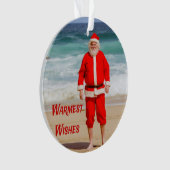 Santa Clause sur la plage les plus chauds souhaits (devant)