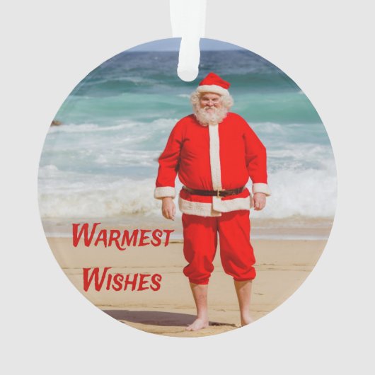 Santa Clause sur la plage les plus chauds souhaits (dos)