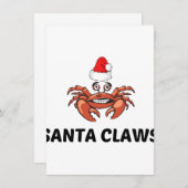 SANTA CLAWS FEESTDAGENKAART (Voorkant / Achterkant)