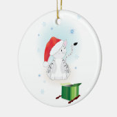 Santa Claws Keramisch Ornament (Links)
