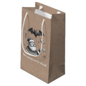 Santa Claws Klein Cadeauzakje (Achterkant Gekanteld)