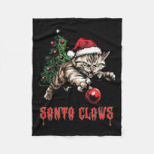 Santa Claws Long Sleeve  Fleece Deken (Voorkant)
