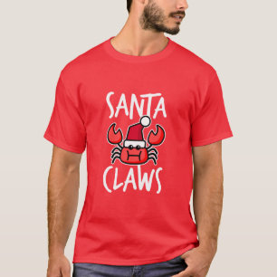 Santa Claws New England Crab Funny Kerstmis T-shirt