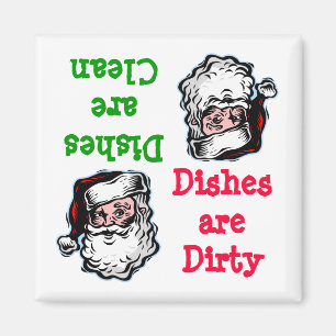 Santa Clean Dirty Dishwasher Magnet Magneet