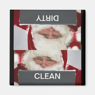 Santa Clean Dirty-kerstwasmachine Magnet Magneet