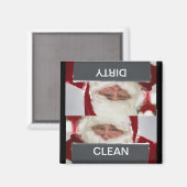 Santa Clean Vuile Kerstmis Vaatwasser Magneet (Voorkant / Achterkant)
