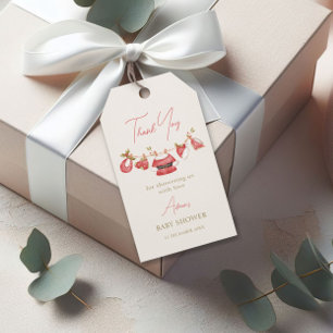Santa Clothes Winter Boy Baby shower Bedankt Cadeaulabel