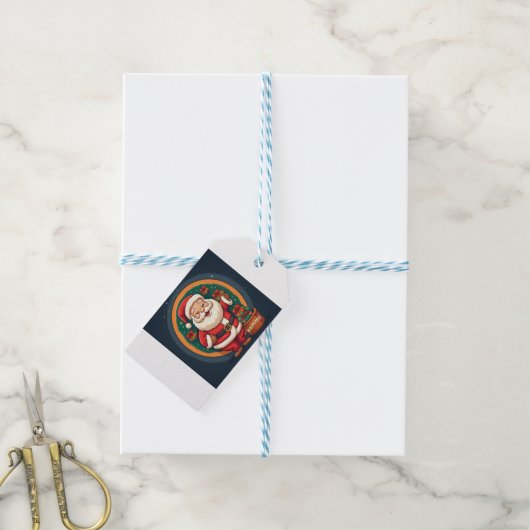 Santa Clouse Cadeaulabel (Met Touw)