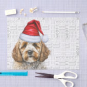 Santa Cockapoo Dog Feestelijke Kerstvakantie Tissuepapier (Craft)