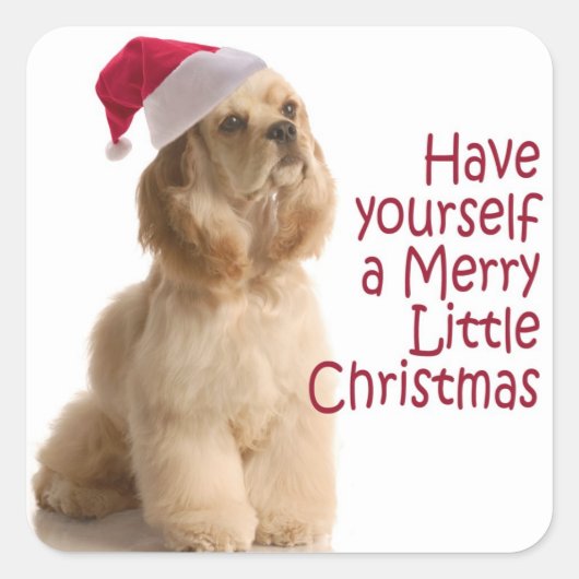 Santa Cocker Stickers (Voorkant)