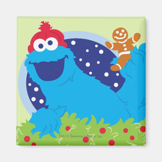 Santa Cookie Monster Magneet (Voorkant)