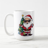 Santa Cool Mug with Sunglasses & Christmas Tree (Gauche)