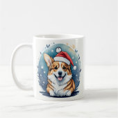 Santa Corgi Kerst Mok (Links)