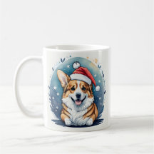Santa Corgi Kerst Mok
