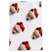Santa Corgi-kerstcadeau Medium Cadeauzakje (Voorkant)